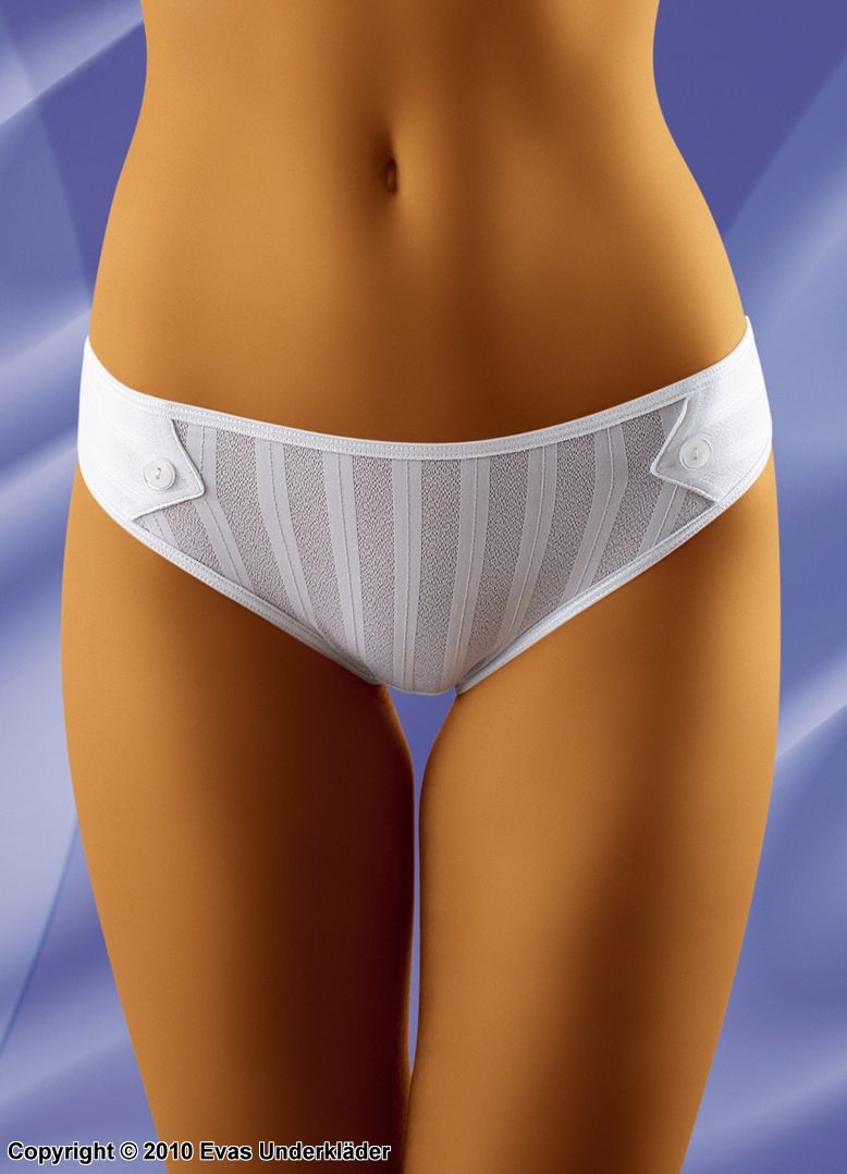 Panty with button sides